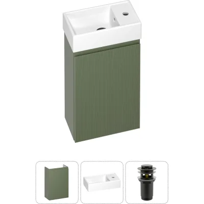 Комплект подвесной тумбы с раковиной для ванной и туалета Wellsee WC Area в наборе 3 в 1 20216830R
