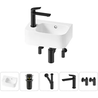 Комплект Wellsee 5 в 1 Lavinia Boho Bathroom Sink накладная/подвесная раковина 37x25 см 20216538R