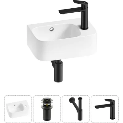 Комплект Wellsee 4 в 1 Lavinia Boho Bathroom Sink накладная/подвесная раковина 37x25 см 20216562R