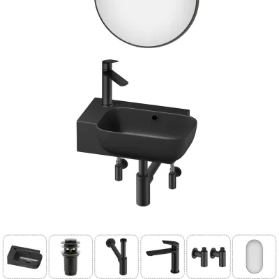 Комплект Wellsee 6 в 1 Lavinia Boho Bathroom Sink накладная/подвесная раковина 40x24 см 20219788R