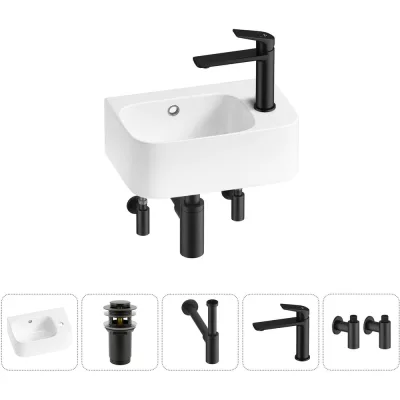Комплект Wellsee 5 в 1 Lavinia Boho Bathroom Sink накладная/подвесная раковина 37x25 см 20216566R