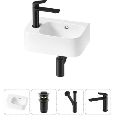 Комплект Wellsee 4 в 1 Lavinia Boho Bathroom Sink накладная/подвесная раковина 37x25 см 20216534R