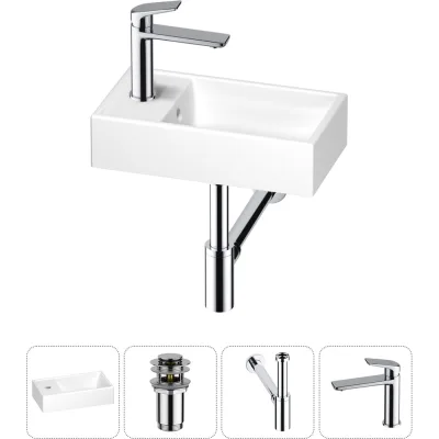 Маленькая раковина для ванной комнаты или туалета Wellsee WC Area в наборе 4 в 1 202010495