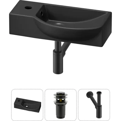 Комплект 3 в 1 Wellsee Bathroom Sink накладная/подвесная раковина 45x24 см, состоит 20216097R