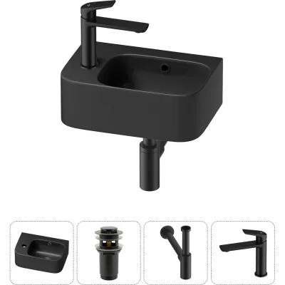 Комплект 4 в 1 Wellsee Bathroom Sink накладная/подвесная раковина 37x25 см состоит 20216548R