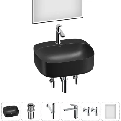 Набор Wellsee 6 в 1 Ideal накладная раковина 50x42 см 20218715R