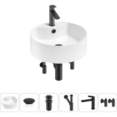 Набор Wellsee 6 в 1 Praxis накладная раковина 40x40 см 20217144R