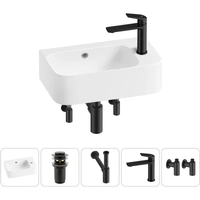 Комплект Wellsee 5 в 1 Lavinia Boho Bathroom Sink накладная/подвесная раковина 45x27 см 20216510R
