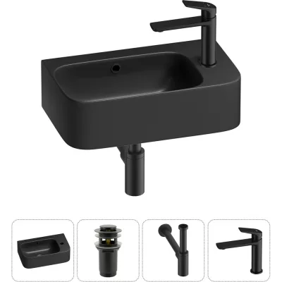Комплект Wellsee 4 в 1 Lavinia Boho Bathroom Sink накладная/подвесная раковина 45x27 см 20216520R