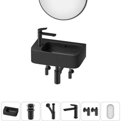Комплект Wellsee 6 в 1 Lavinia Boho Bathroom Sink накладная/подвесная раковина 45x27 см 20219830R