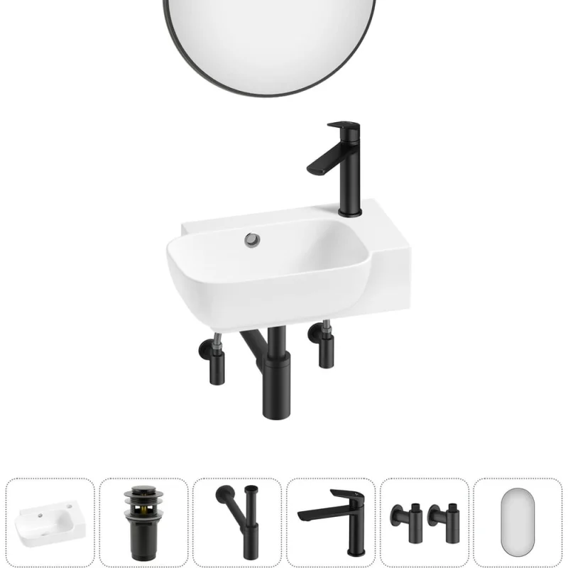 ΠΠΎΠΌΠΏΠ»Π΅ΠΊΡ Wellsee 6 Π² 1 Lavinia Boho Bathroom Sink Π½Π°ΠΊΠ»Π°Π΄Π½Π°Ρ/ΠΏΠΎΠ΄Π²Π΅ΡΠ½Π°Ρ ΡΠ°ΠΊΠΎΠ²ΠΈΠ½Π° 40x24 ΡΠΌ 20219766R