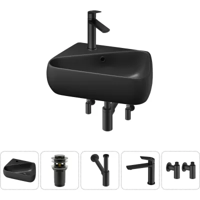 Комплект Wellsee 5 в 1 Lavinia Boho Bathroom Sink накладная/подвесная раковина 44x27 см 20216607R