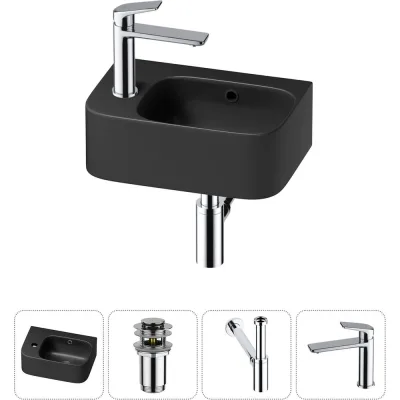 Комплект Wellsee 4 в 1 Lavinia Boho Bathroom Sink накладная/подвесная раковина 37x25 см 20216547R