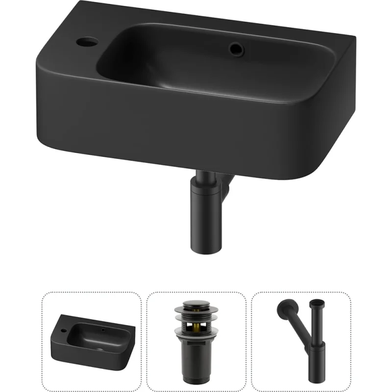 Комплект 3 в 1 Wellsee Bathroom Sink накладная/подвесная раковина 45x27 см, состоит 20216489R