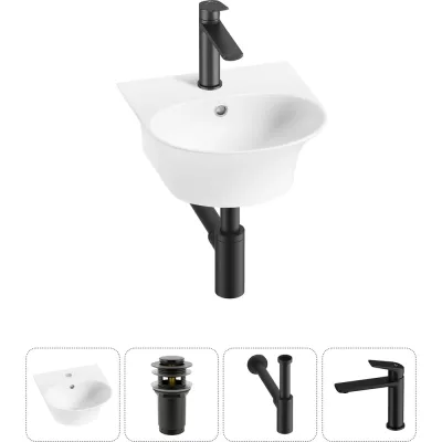 Комплект 4 в 1 Wellsee Lavinia Boho Bathroom Sink накладная/подвесная раковина 34x36 см 20216646R