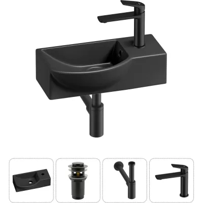 Комплект Wellsee 4 в 1 Lavinia Boho Bathroom Sink накладная/подвесная раковина 40x23 см 20216072R