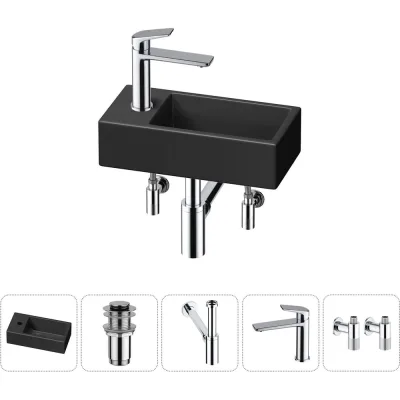 Комплект Wellsee 5 в 1 Lavinia Boho Bathroom Sink накладная/подвесная раковина 40x20 см 20216018R