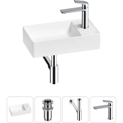 Мини-раковина для ванной комнаты или туалета Wellsee WC Area в наборе 4 в 1 20213634R