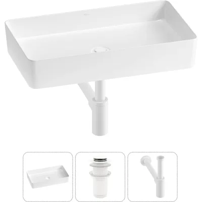 Набор 3 в 1 Wellsee FreeDom 2.0 накладная раковина 60x34 см, состоит из 3230050 20214542R