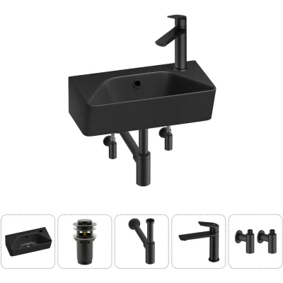 Комплект Wellsee 5 в 1 Lavinia Boho Bathroom Sink накладная/подвесная раковина 40x22 см 20216439R