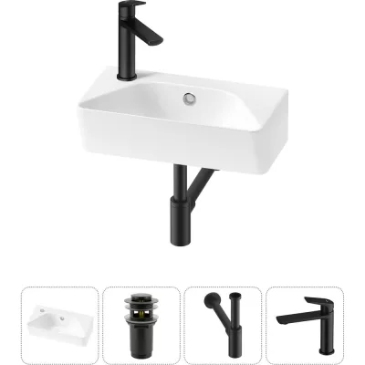 Комплект Wellsee 4 в 1 Lavinia Boho Bathroom Sink накладная/подвесная раковина 40x22 см 20216450R
