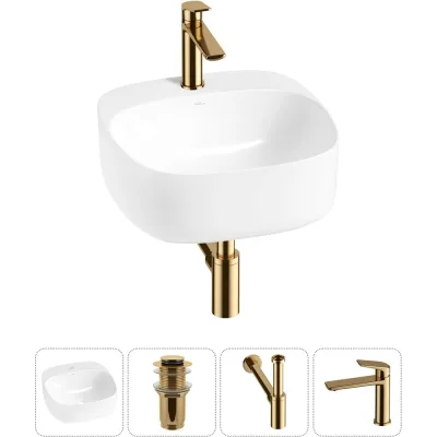 Набор Wellsee 4 в 1 Ideal накладная раковина 42x42 см 20214089R