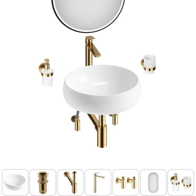 Комплект Wellsee 7 в 1 Lavinia Boho Bathroom Sink накладная раковина 40x40 см 20219247R