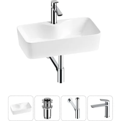 Комплект Wellsee 4 в 1 Lavinia Boho Bathroom Sink накладная раковина 54x30 см 20215279R