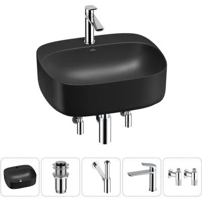 Набор Wellsee 5 в 1 Ideal накладная раковина 50x42 см 20214164R