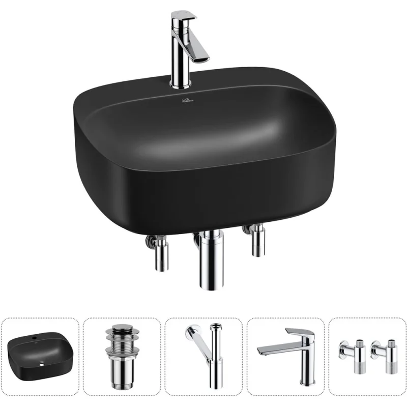 Набор Wellsee 5 в 1 Ideal накладная раковина 50x42 см 20214164R