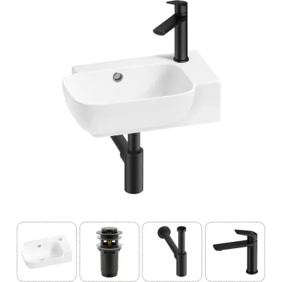 Комплект Wellsee 4 в 1 Lavinia Boho Bathroom Sink накладная/подвесная раковина 40x24 см 20216366R