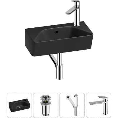 Комплект Wellsee 4 в 1 Lavinia Boho Bathroom Sink накладная/подвесная раковина 40x22 см 20216435R