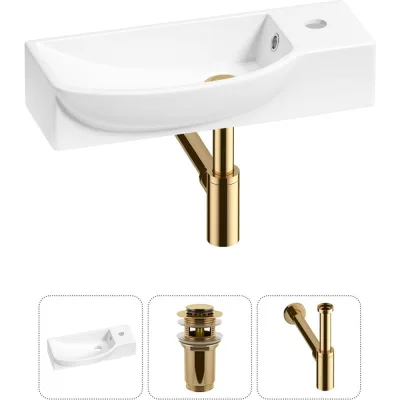 Комплект Wellsee 3 в 1 Lavinia Boho Bathroom Sink накладная/подвесная раковина 50x24 см 20216167R