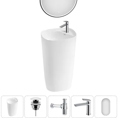 Комплект Wellsee 5 в 1 Lavinia Boho Bathroom Sink напольная раковина 50x45x88,5 см 33 20219401R