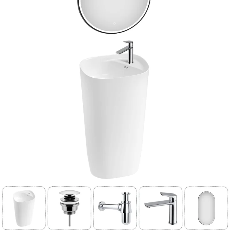 Комплект Wellsee 5 в 1 Lavinia Boho Bathroom Sink напольная раковина 50x45x88,5 см 33 20219401R