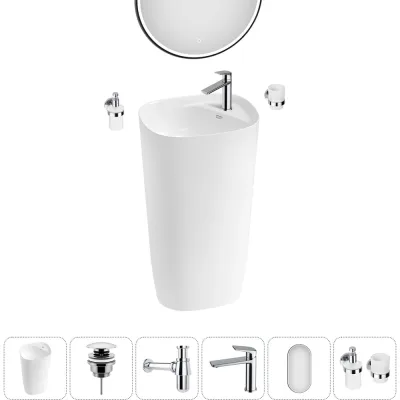 Комплект Wellsee 6 в 1 Lavinia Boho Bathroom Sink напольная раковина 50x45x88,5 см 33 20219405R