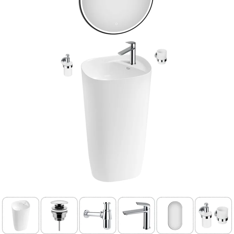 Комплект Wellsee 6 в 1 Lavinia Boho Bathroom Sink напольная раковина 50x45x88,5 см 33 20219405R