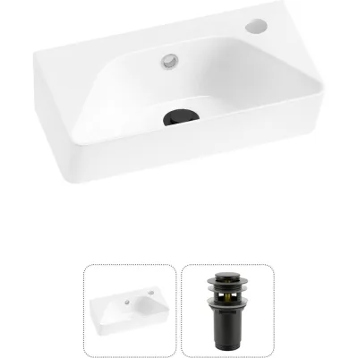 Комплект Wellsee 2 в 1 Lavinia Boho Bathroom Sink накладная/подвесная раковина 40x22 см 20216414R