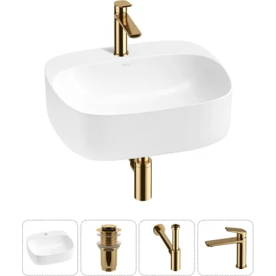 Набор Wellsee 4 в 1 Ideal накладная раковина 50x42 см 20214137R