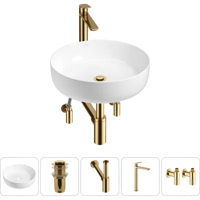 Набор Wellsee 5 в 1 Belle Spa 3.0 накладная раковина 44x44 см 20212647R