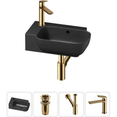 Комплект Wellsee 4 в 1 Lavinia Boho Bathroom Sink накладная/подвесная раковина 40x24 см 20216409R