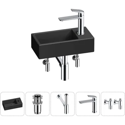 Комплект Wellsee 5 в 1 Lavinia Boho Bathroom Sink накладная/подвесная раковина 40x20 см 20215990R