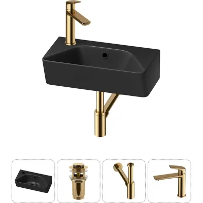 Комплект Wellsee 4 в 1 Lavinia Boho Bathroom Sink накладная/подвесная раковина 40x22 см 20216465R