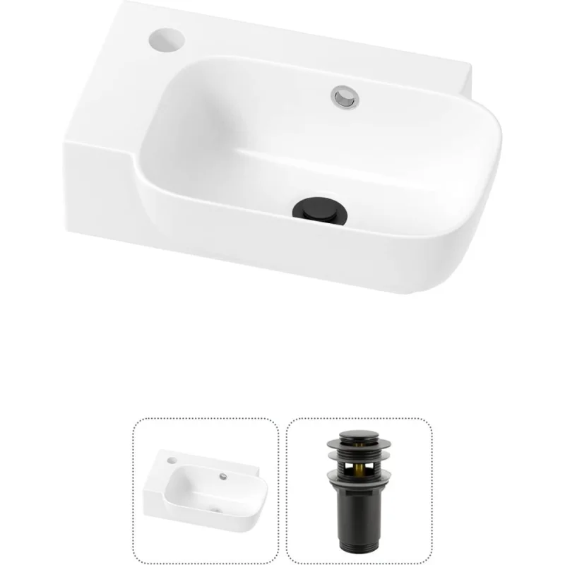 Комплект Wellsee 2 в 1 Lavinia Boho Bathroom Sink накладная/подвесная раковина 40x24 см 20216386R