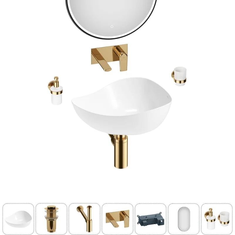 Набор Wellsee 6 в 1 Nexus Flex накладная раковина 50x39 см 32340200 20218641R