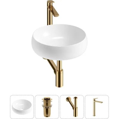 Комплект Wellsee 4 в 1 Lavinia Boho Bathroom Sink накладная раковина 36x36 см 20215041R