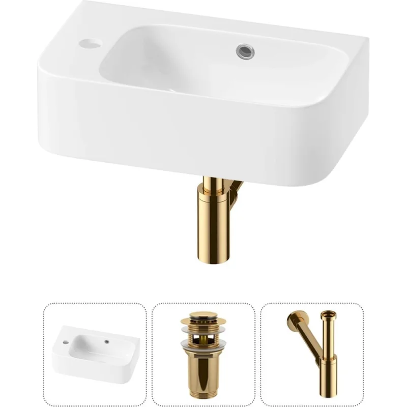 Комплект Wellsee 3 в 1 Lavinia Boho Bathroom Sink накладная/подвесная раковина 45x27 см 20216475R