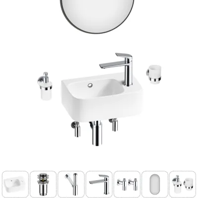 ΠΠΎΠΌΠΏΠ»Π΅ΠΊΡ Wellsee 7 Π² 1 Lavinia Boho Bathroom Sink Π½Π°ΠΊΠ»Π°Π΄Π½Π°Ρ/ΠΏΠΎΠ΄Π²Π΅ΡΠ½Π°Ρ ΡΠ°ΠΊΠΎΠ²ΠΈΠ½Π° 37x25 ΡΠΌ 20219867R