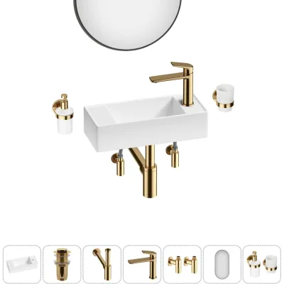 ΠΠΎΠΌΠΏΠ»Π΅ΠΊΡ Wellsee 7 Π² 1 Lavinia Boho Bathroom Sink Π½Π°ΠΊΠ»Π°Π΄Π½Π°Ρ/ΠΏΠΎΠ΄Π²Π΅ΡΠ½Π°Ρ ΡΠ°ΠΊΠΎΠ²ΠΈΠ½Π° 43x18 ΡΠΌ 20219715R