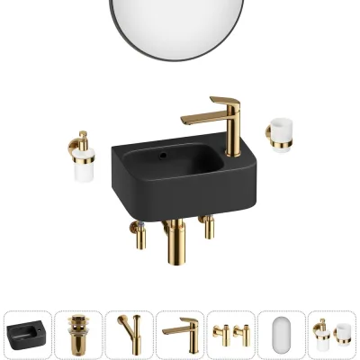 Комплект Wellsee 7 в 1 Lavinia Boho Bathroom Sink накладная/подвесная раковина 37x25 см 20219876R